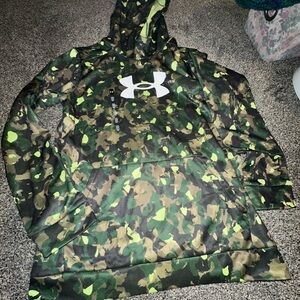Under Armour Green and Brown Camouflage Sweatshirt